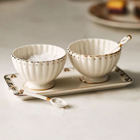 Anthropologie Other - The Met x Anthropologie Stoneware Salt & Pepper Cellar Set New